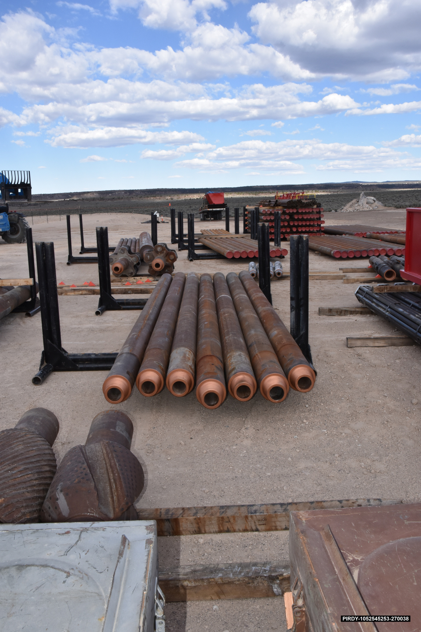 Lines of well drilling casings 