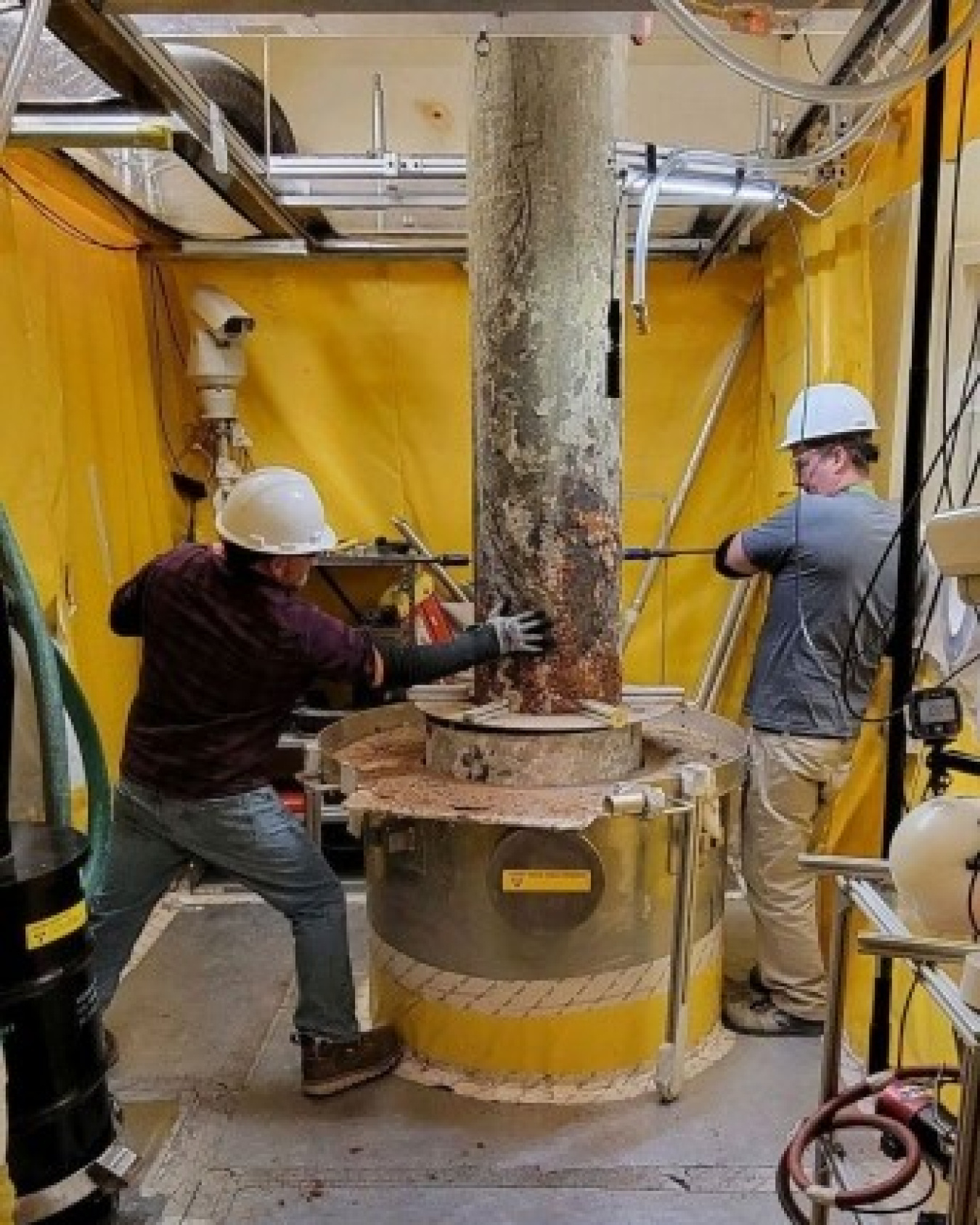 Idaho Cleanup Project crews treat and repackage transuranic waste for eventual shipment for offsite disposal.