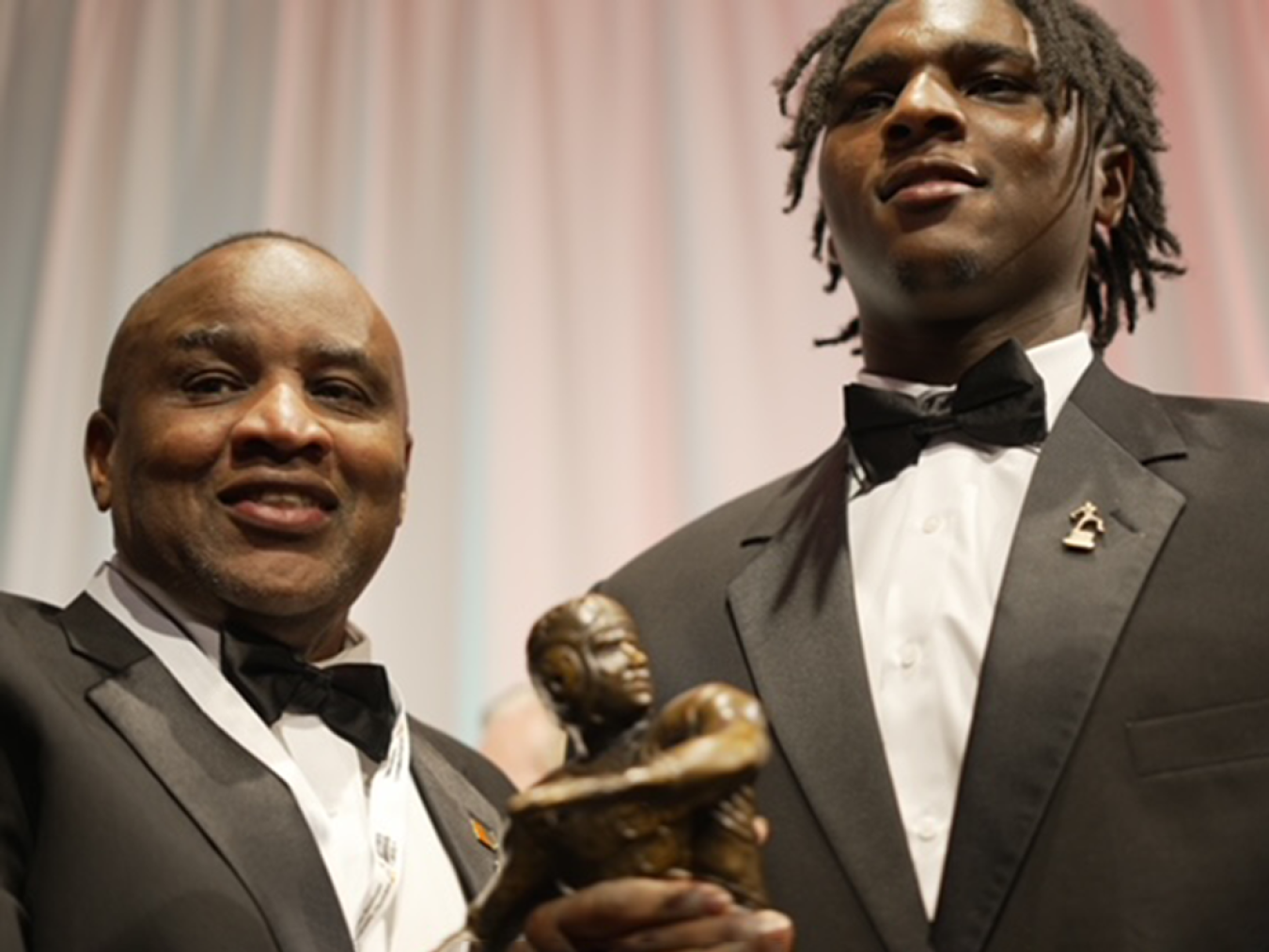 Cam Ward and Calvin Ward at the Heisman Trophy ceremony