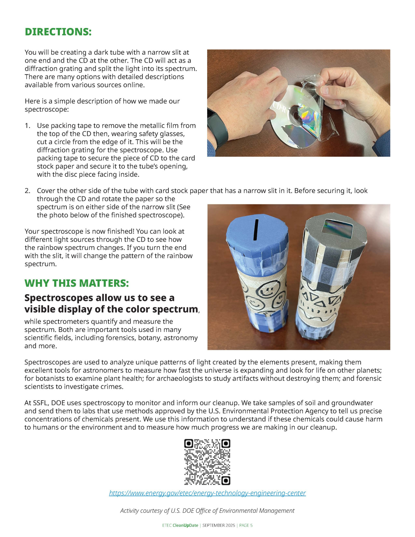 Spectroscope instructions page 2