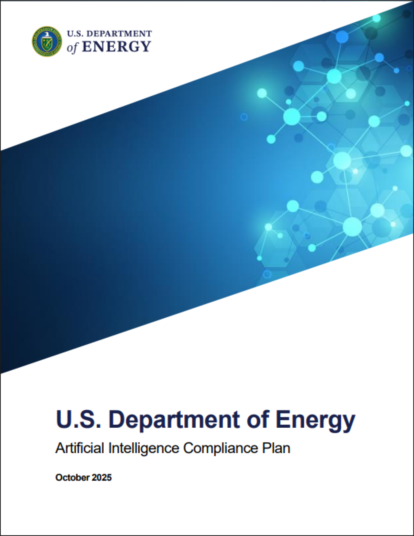 DOE AI Compliance Plan 2025 cover