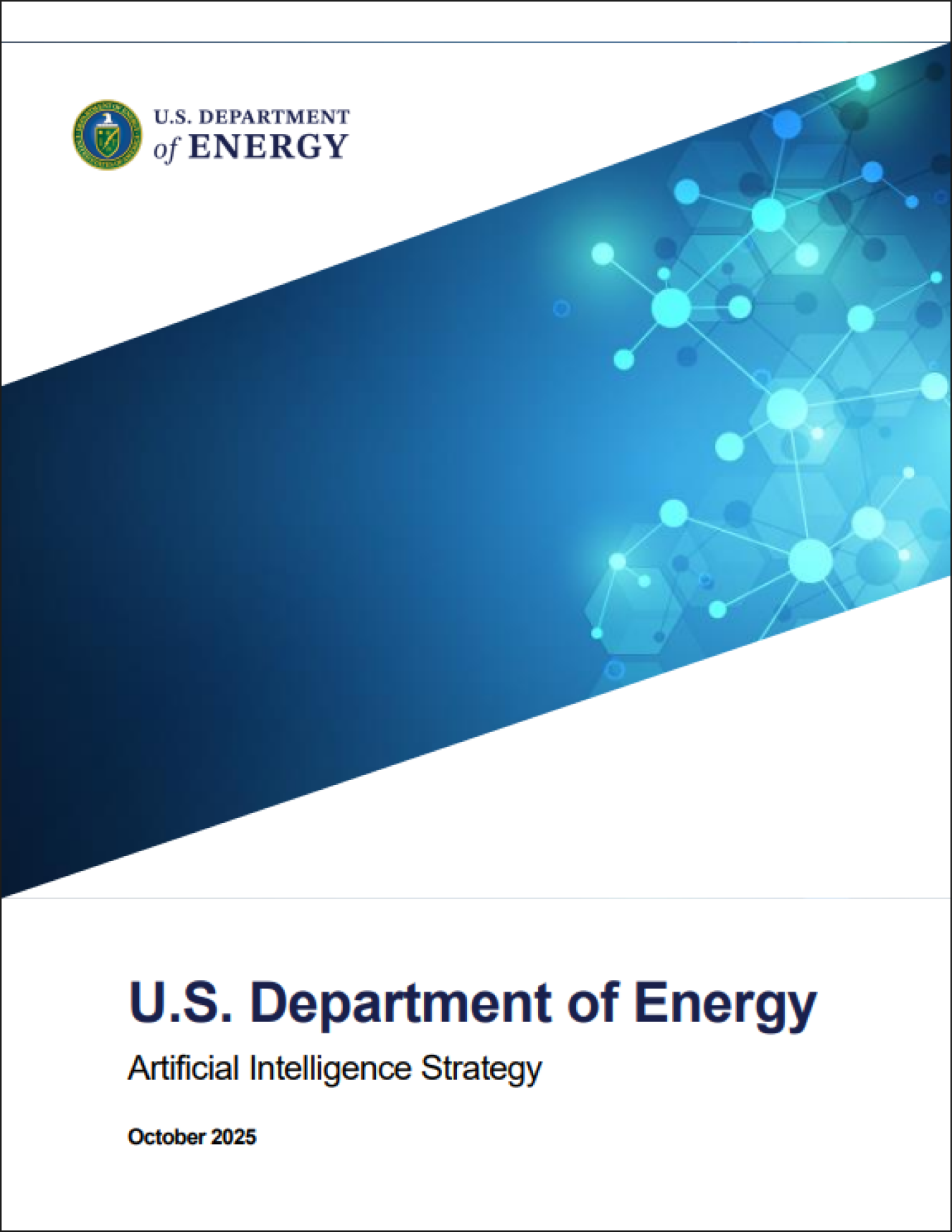 DOE AI Strategy 2025 cover