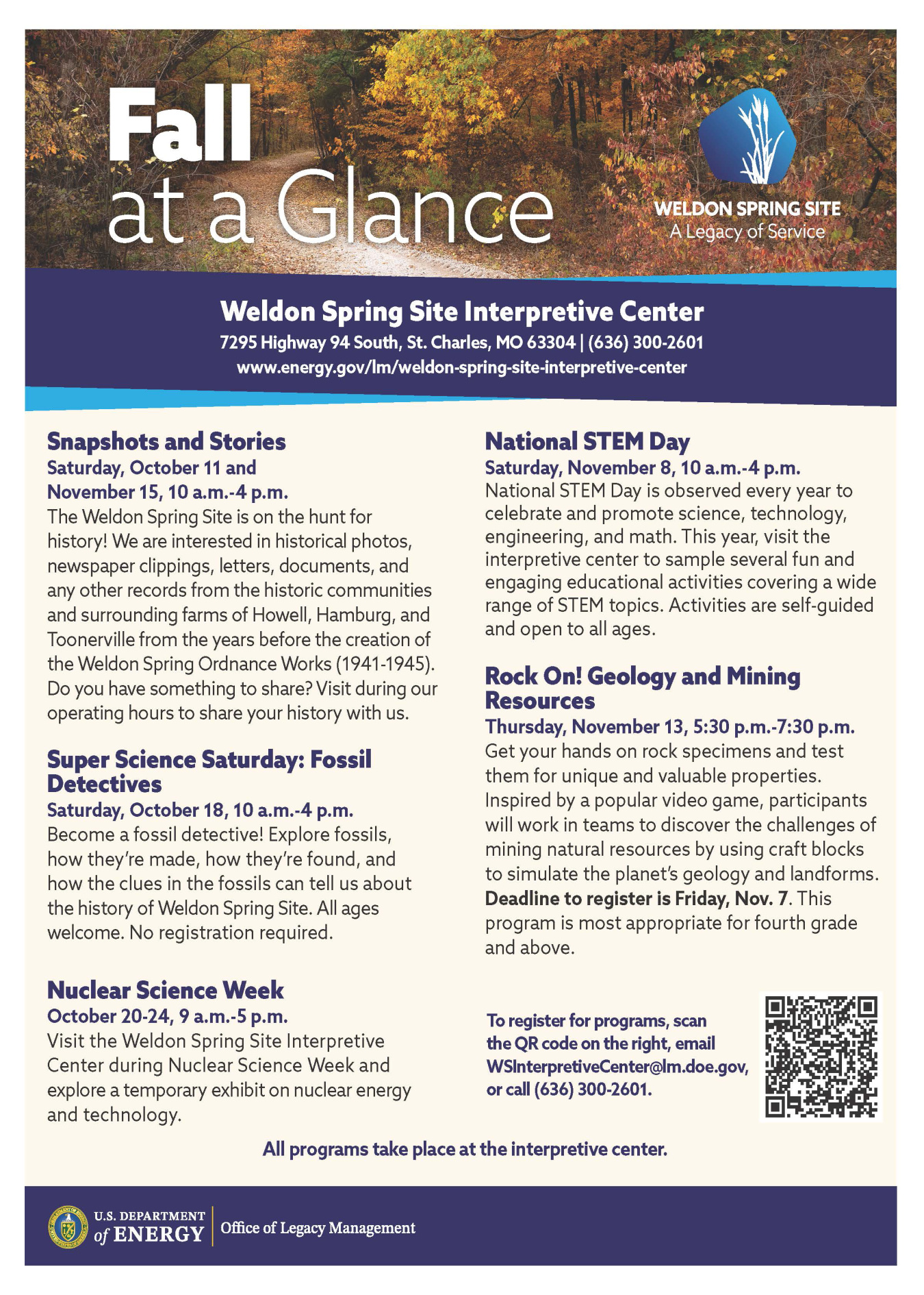 Weldon Spring Educational Fall Flyer