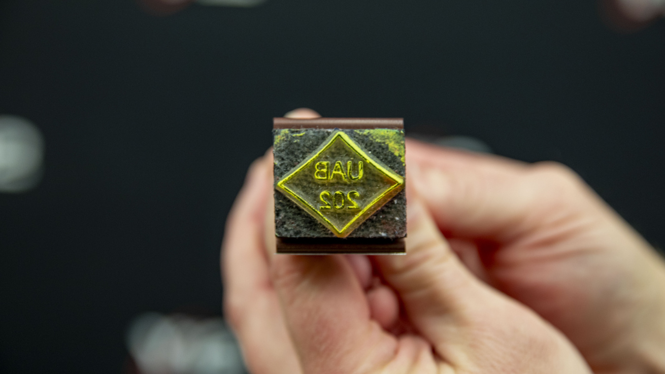 A look at the diamond stamp used to certify nuclear weapons components.
