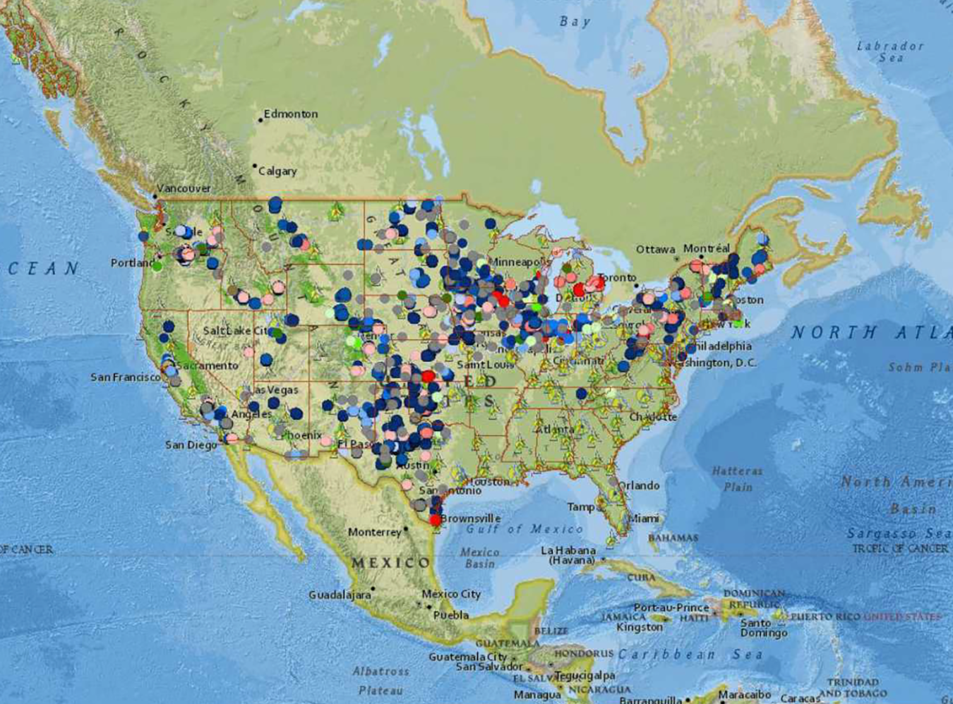 Screenshot of NOAA Public NEXRAD Screening Tool