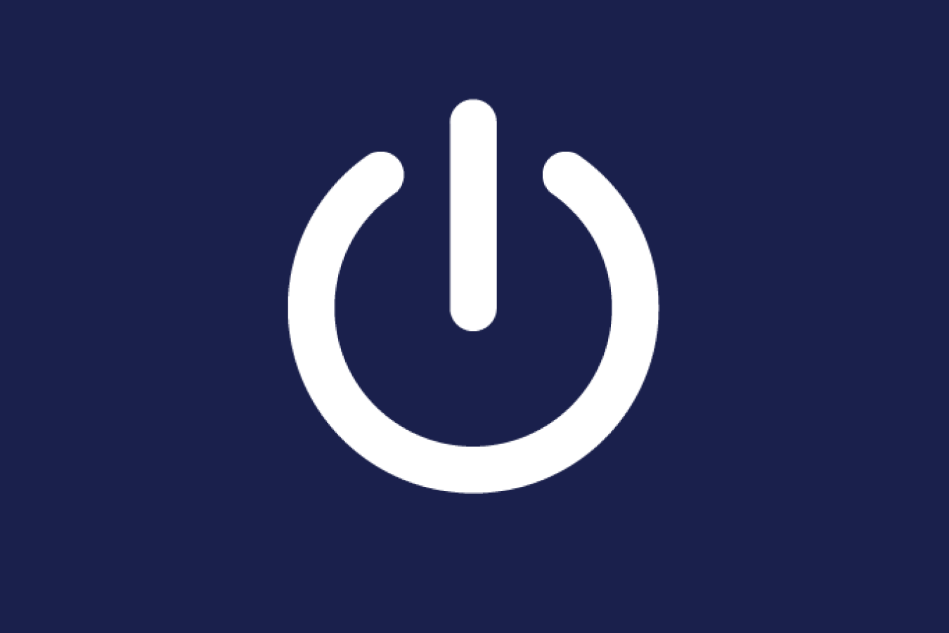 Icon of a power button