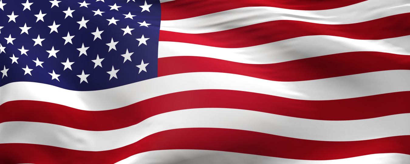 American flag waving