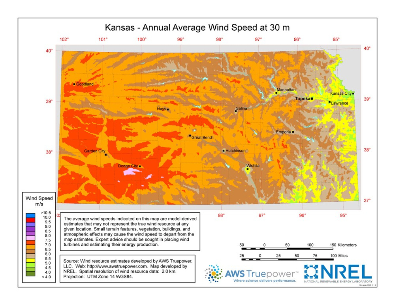 Kansas Wind Chain Kansas 30-Meter Residential-Scale Wind Resource Map | Department of Energy