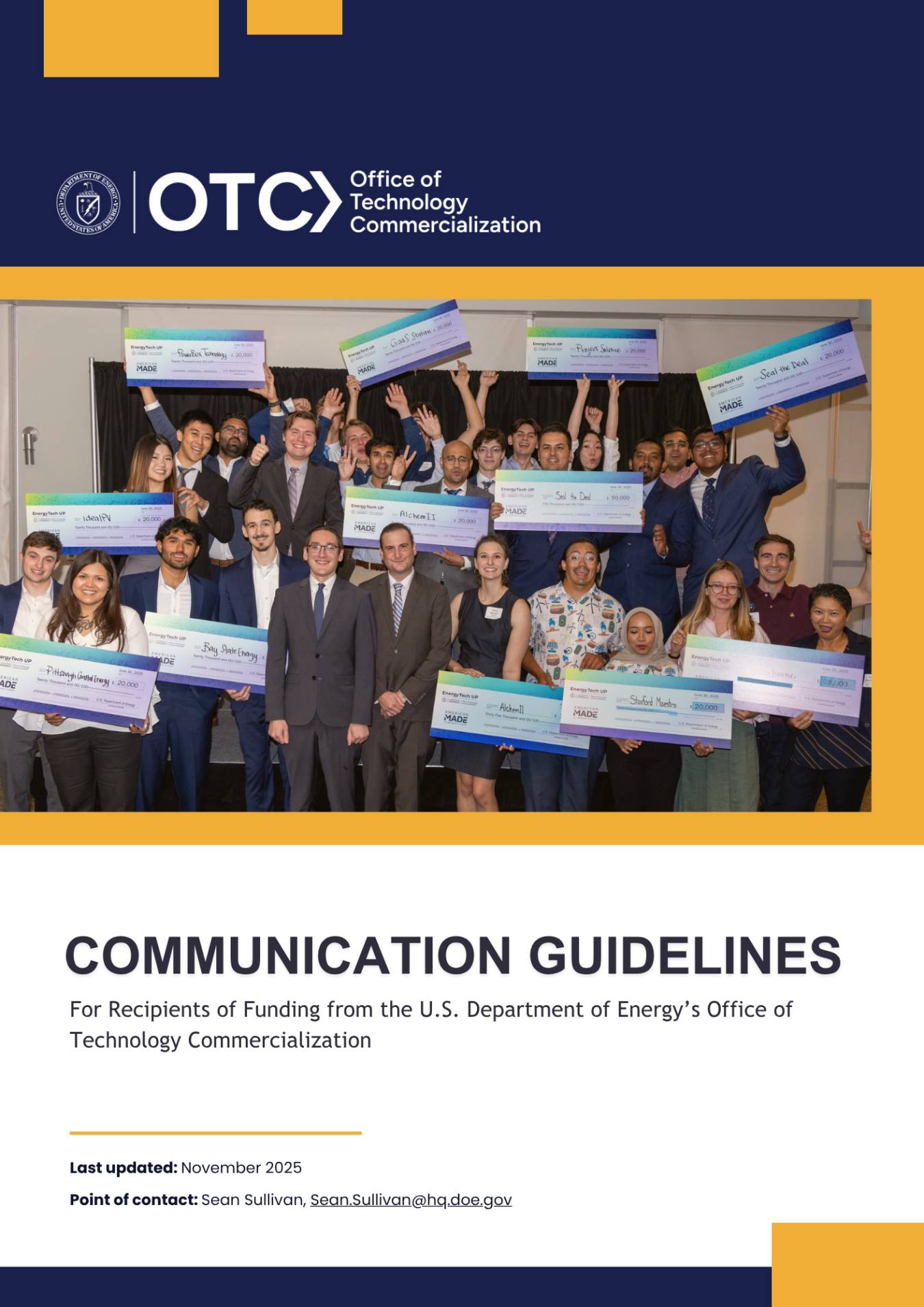 OTC Comms Guidelines Cover Page