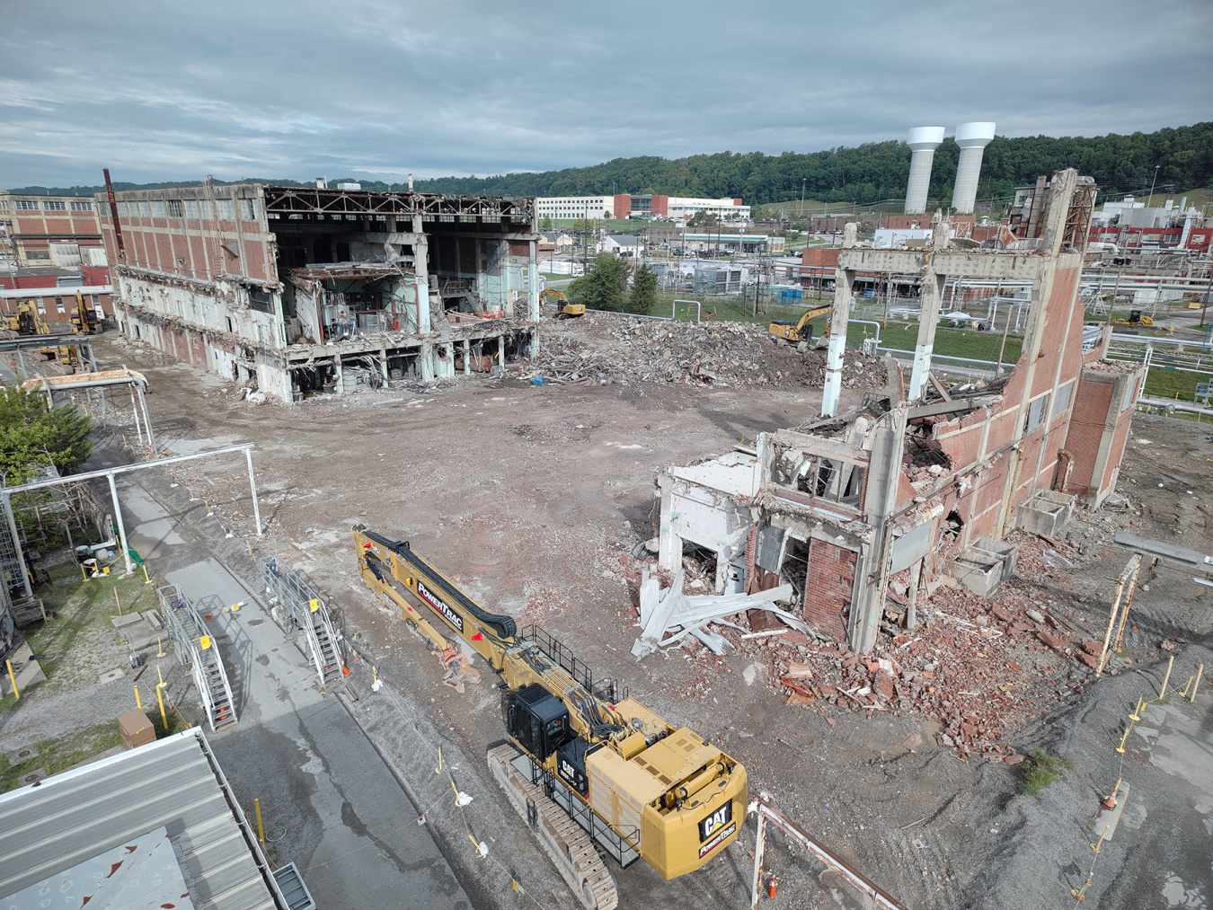 Demolition of a building complex at the Oak Ridge Site