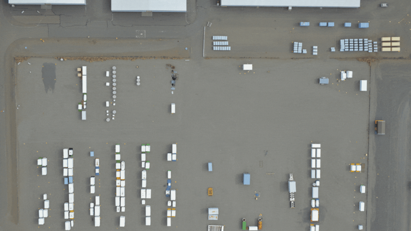 Rotating set of images from the Hanford Site before and after demolition