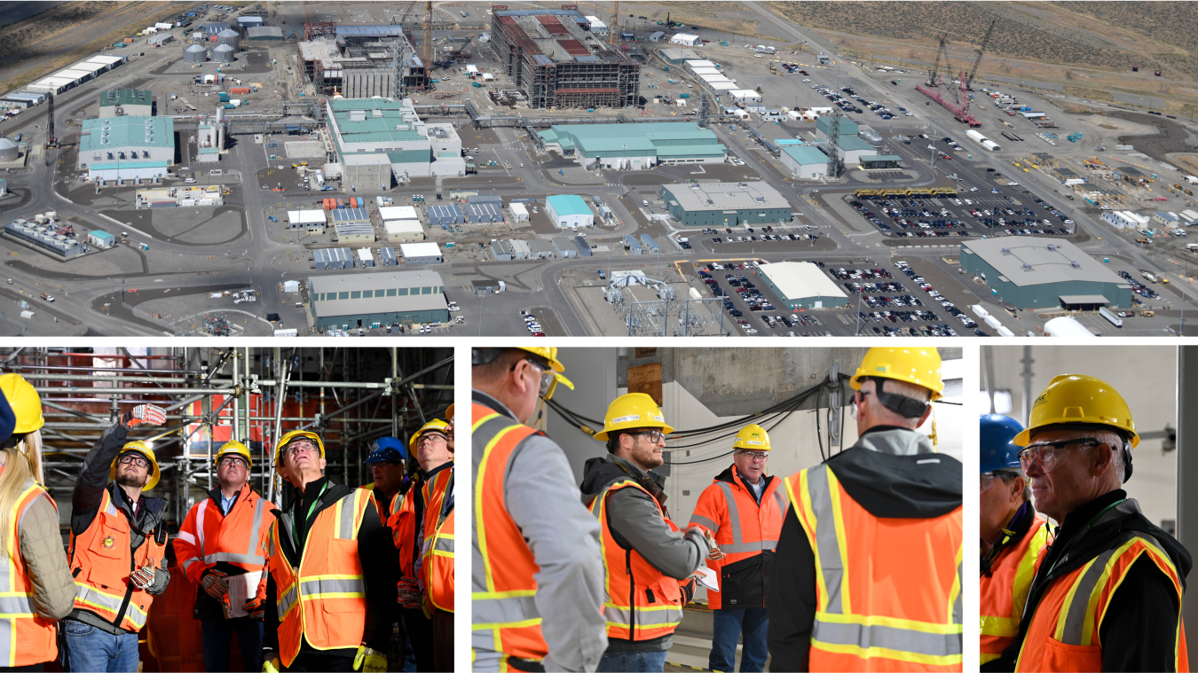 Collage of images of the Hanford Site and employees