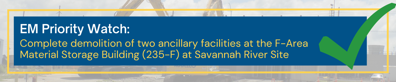 An EM priority watch banner in blue with white and yellow text and a green checkmark on the right