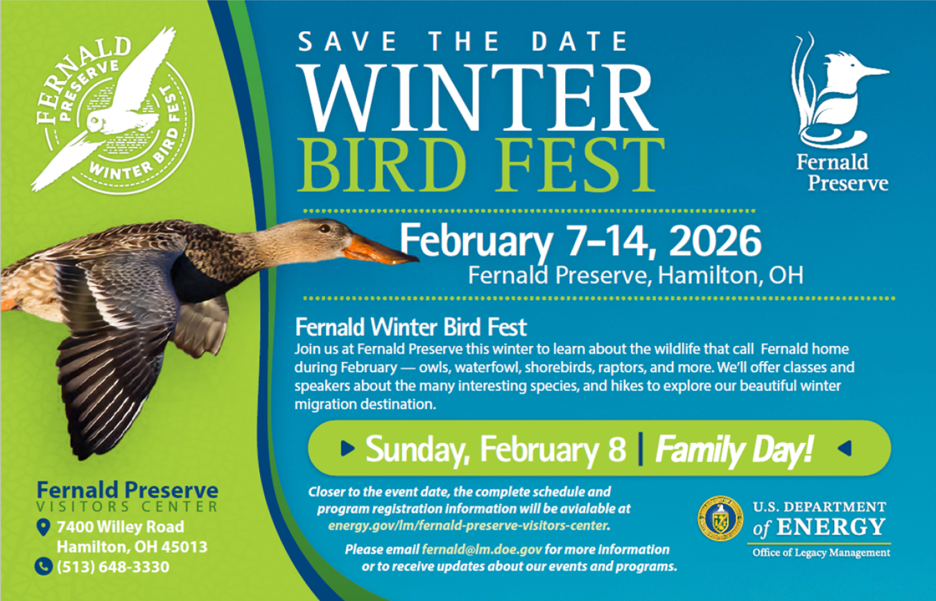 Fernald Preserve Winter Bird Fest 2026 Save the Date