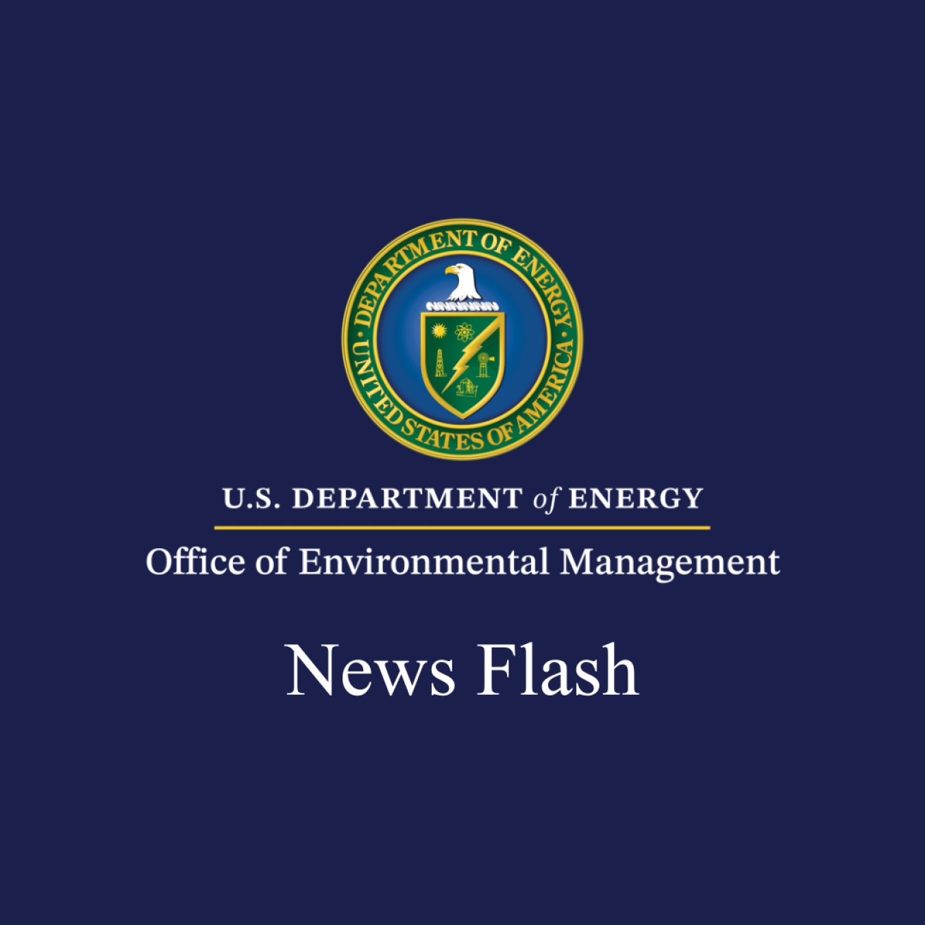 A graphic showing the Office of Environmental Management logo