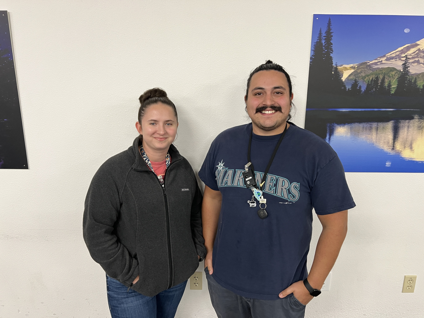 Two Hanford Site employees smiling for a picture together