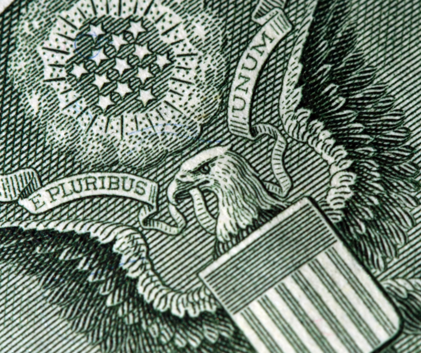 closeup on U.S. currency