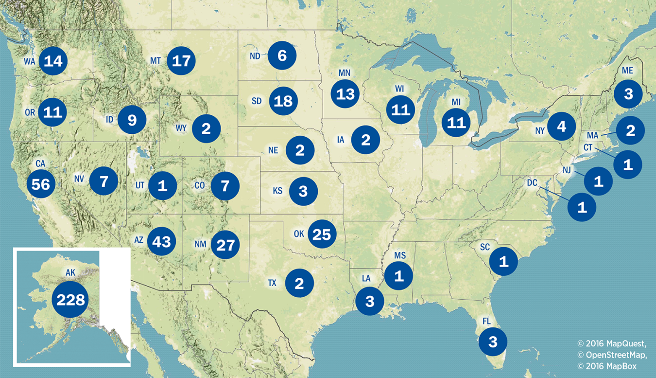 A map chart shows completed technical assistance by state
