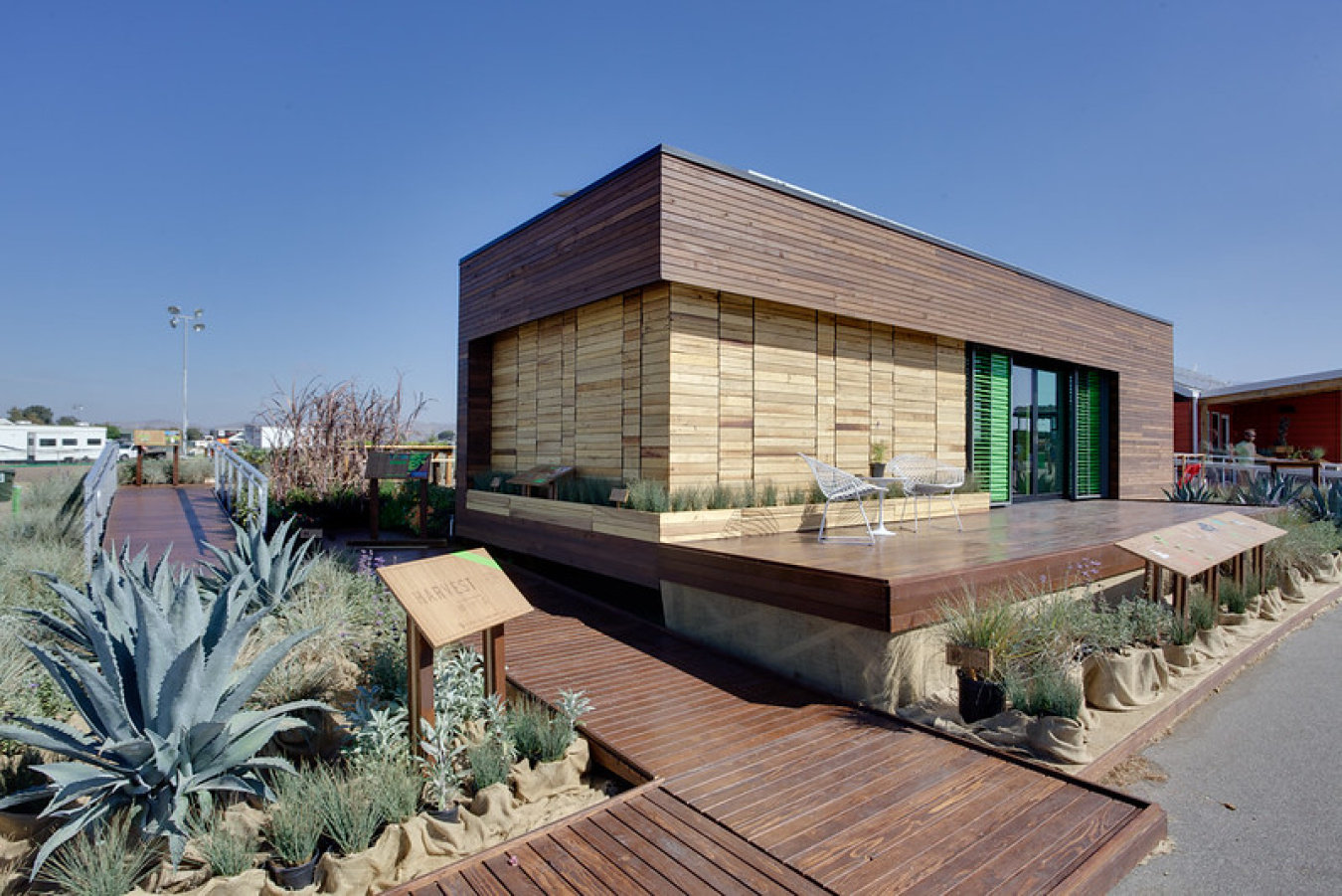 Exterior image of the house built by students from the Team Capitol DC (The Catholic University of America, George Washington University and American University)