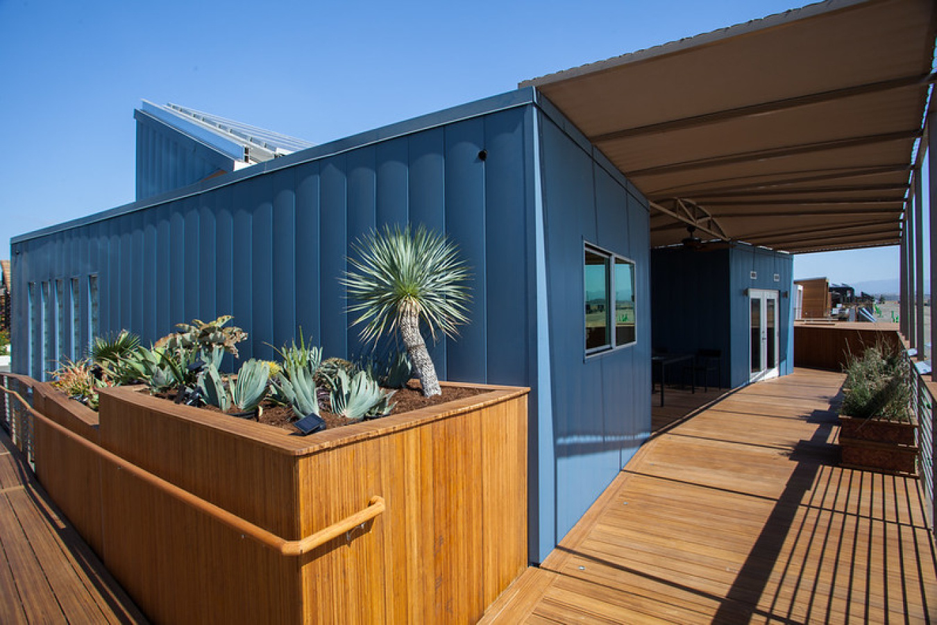 Exterior of the house built by students from Santa Clara University.