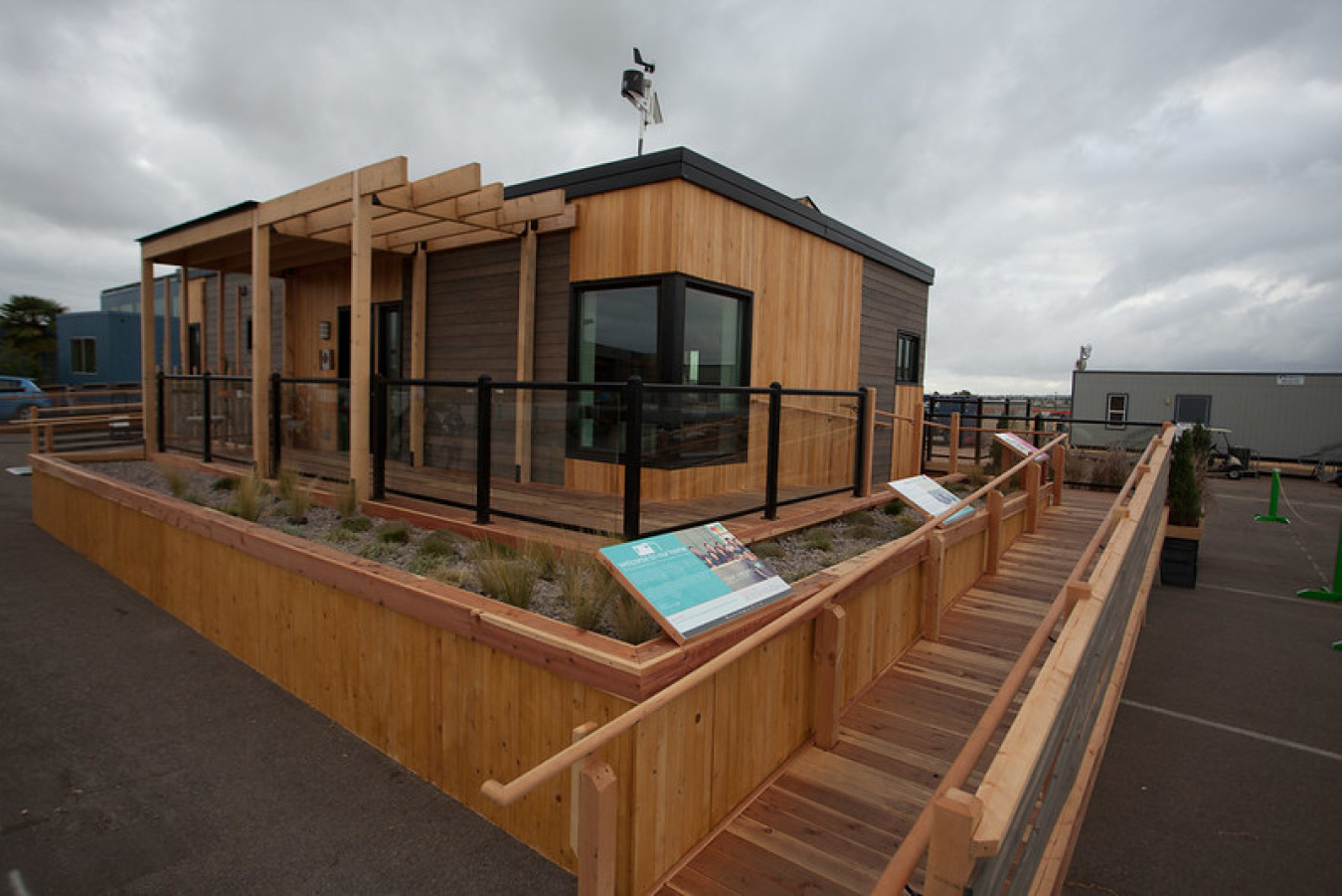 Exterior image of the house built by students from Team Ontario (Queen's University, Carleton University and Algonquin College)