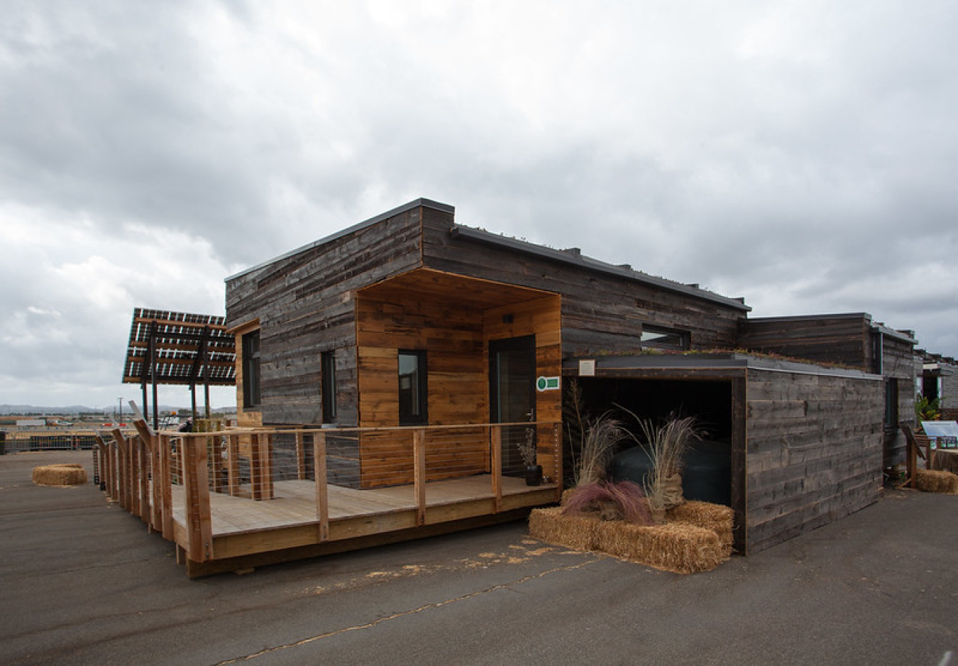 Exterior of the house built by students from Middlebury College.