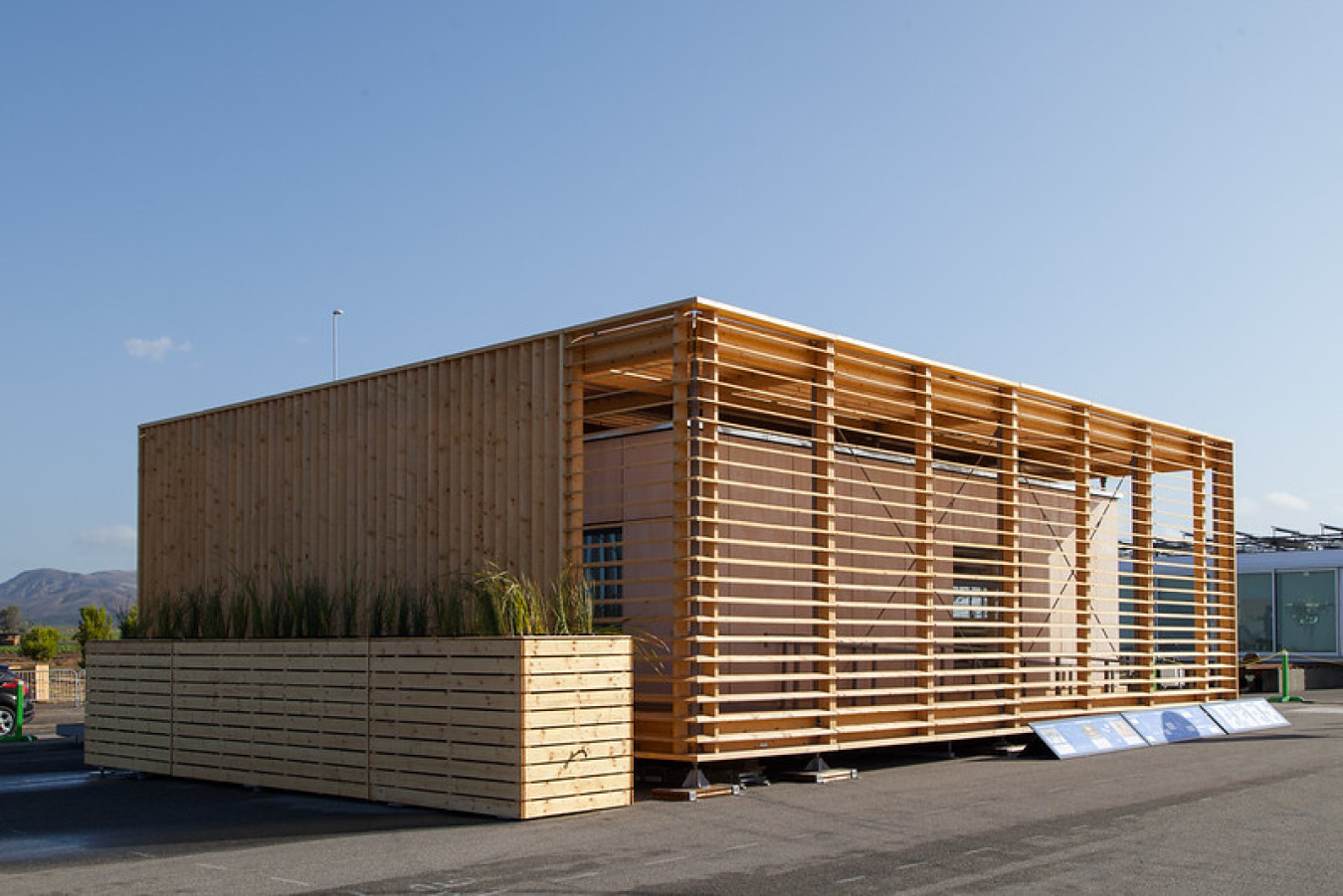 Exterior of the house built by students from the Czech Technical University