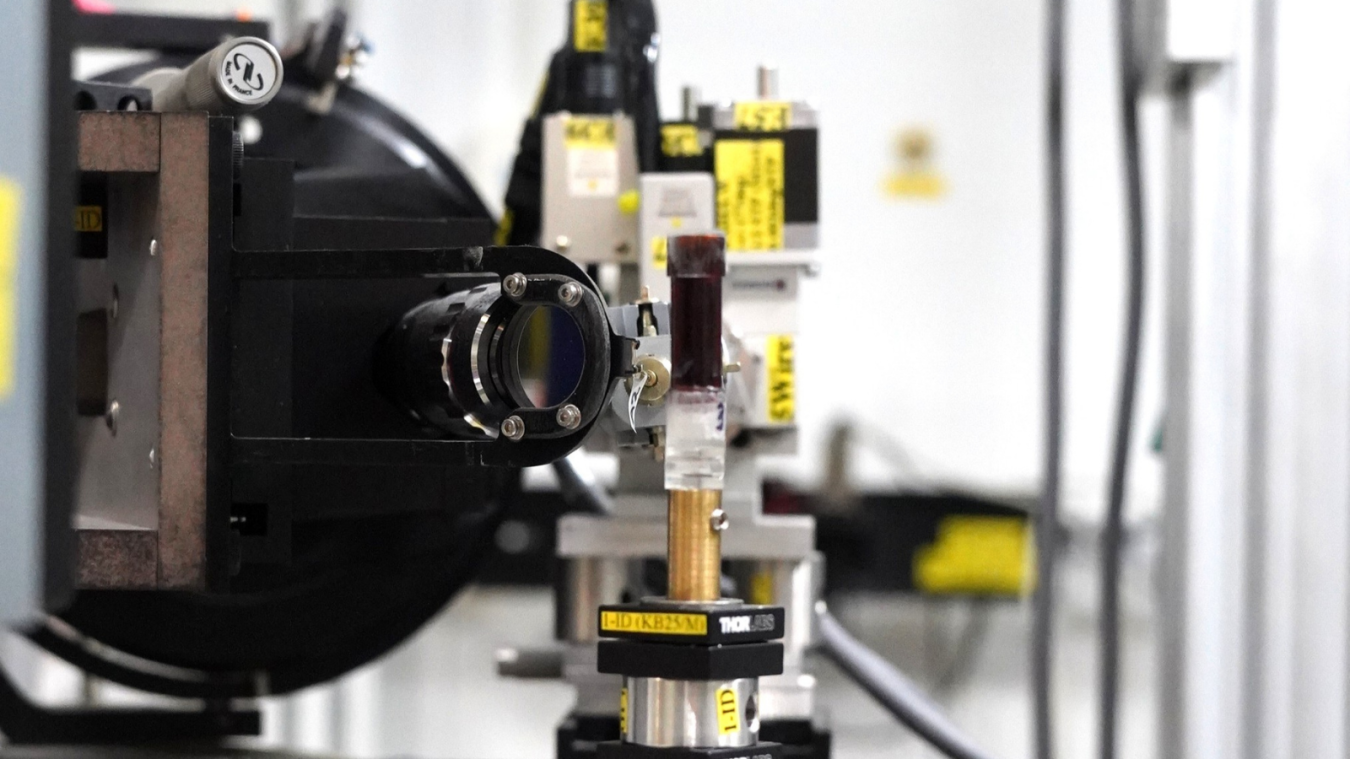 Close-up photo of laboratory equipment.