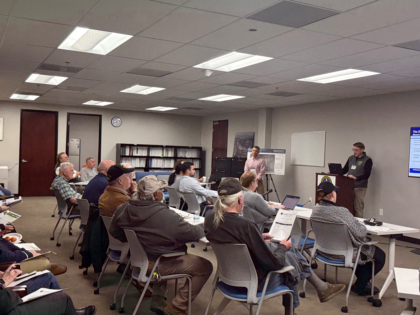 Group listens to presentation