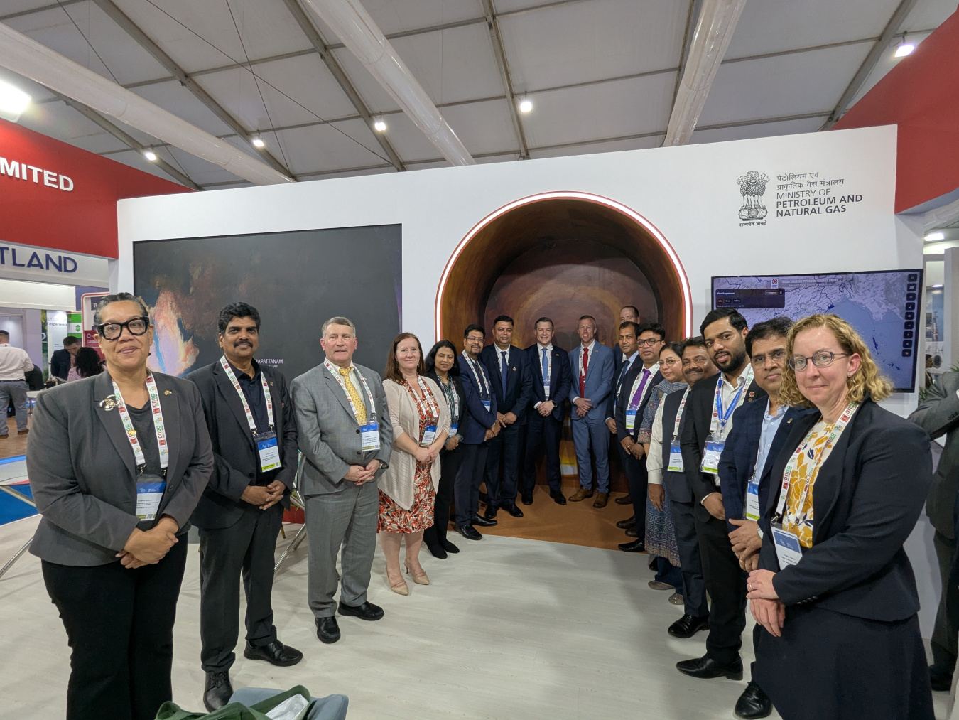 Assistant Secretary Kyle Haustveit and Senior Advisor Toby Deen at India Energy Week with ISPL: Indian Strategic Petroleum Reserves Limited 