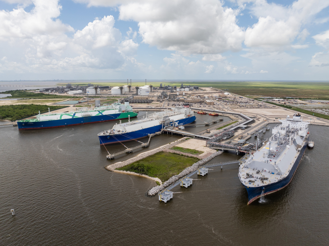 The Sabine Pass Liquefaction Project in Louisiana, operated by Cheniere Energy
