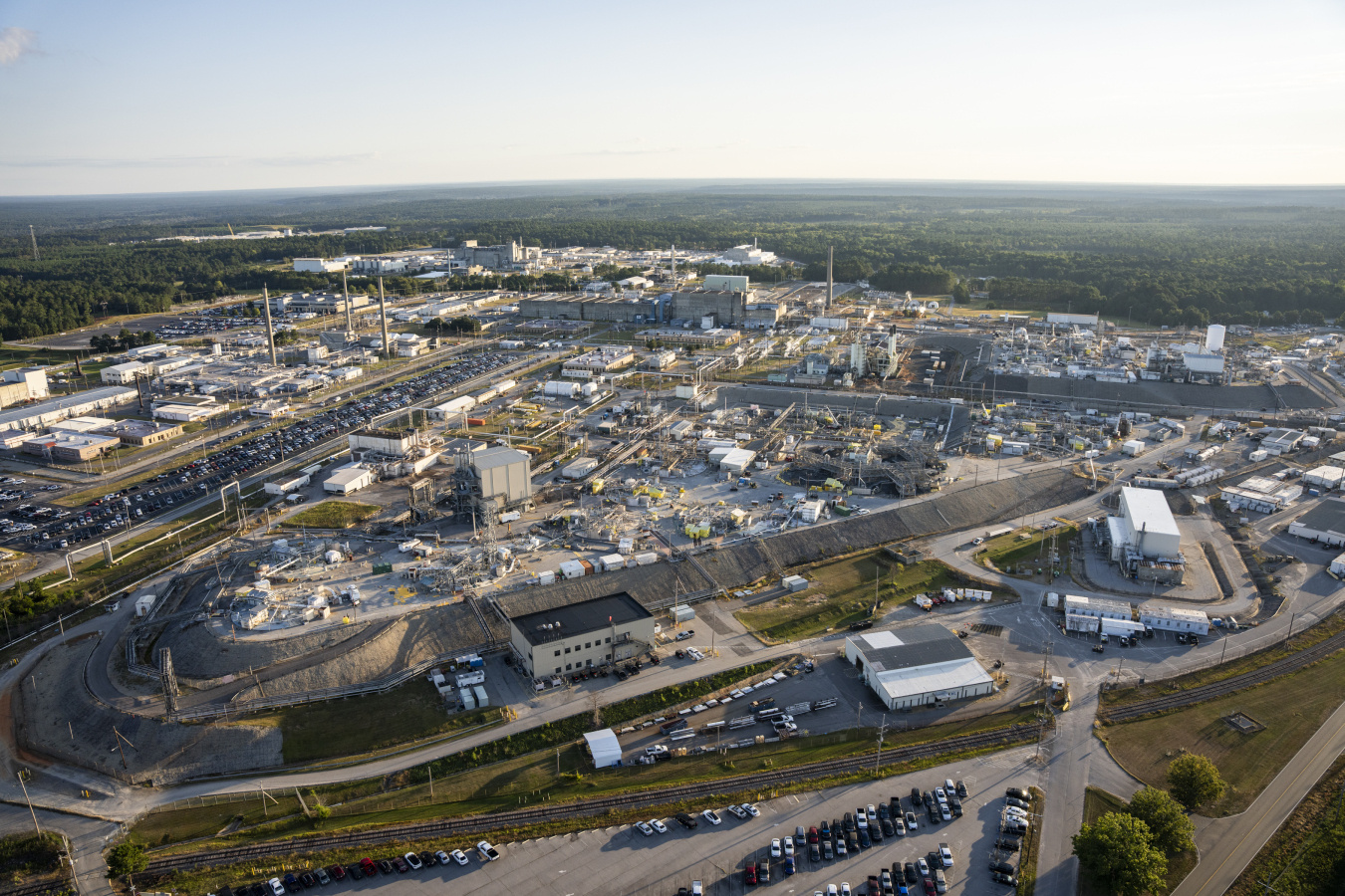 Aerial view of the H Tank Farm at the Savannah River Site