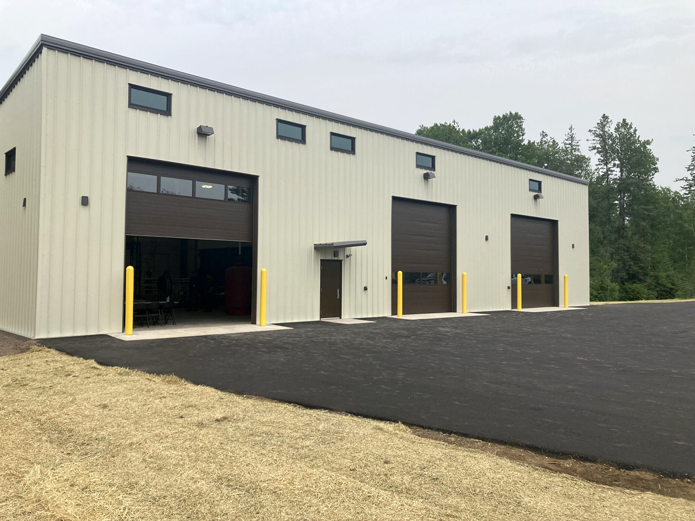 Biomass heating system facility for the Brookston Community Center