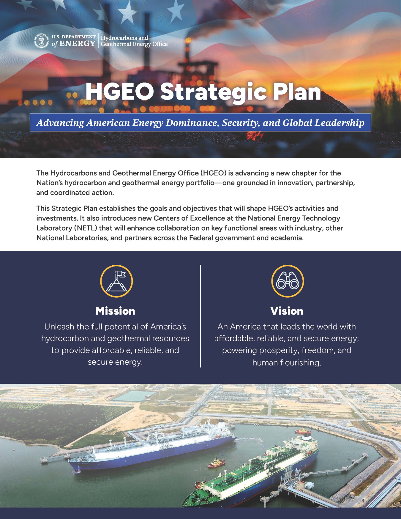 Hydrocarbons and Geothermal Energy Office Strategic Plan