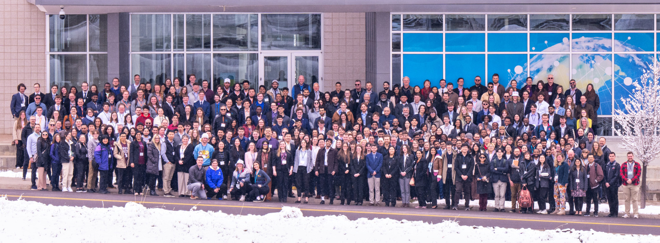 Competing students in the event standing together outside the front of the National Lab of the Rockies building.