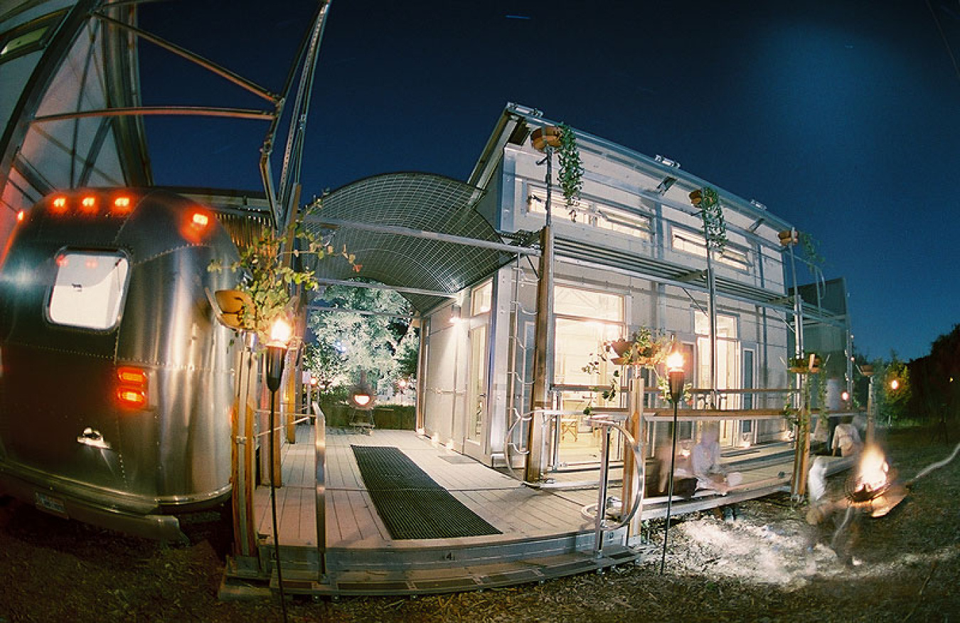 The Mobile Utility Unit designed by the University of Texas at Austin is one of the core buildings associated with the Center for Maximum Potential Building Systems.