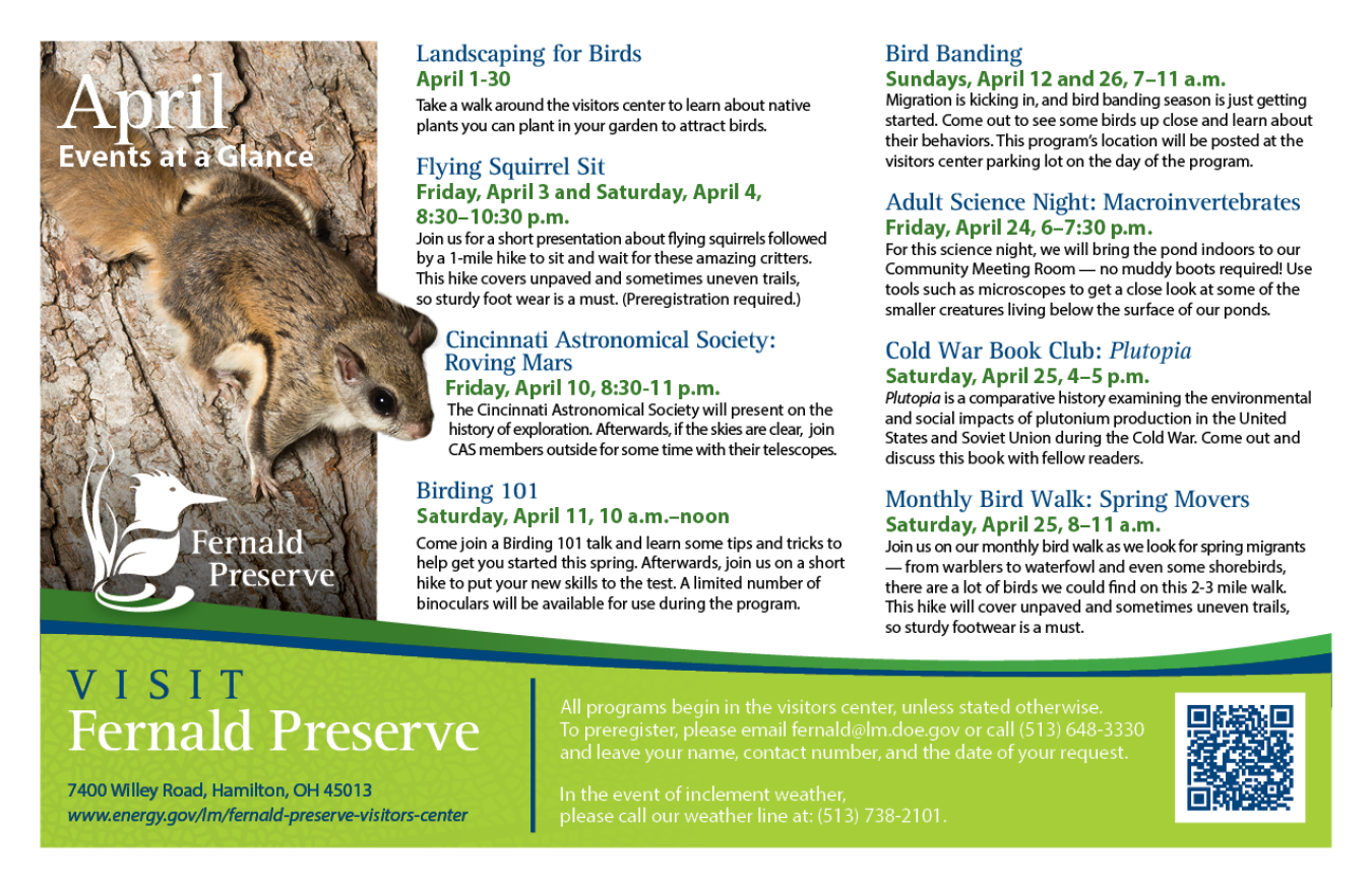 Fernald Preserve April 2026 events image