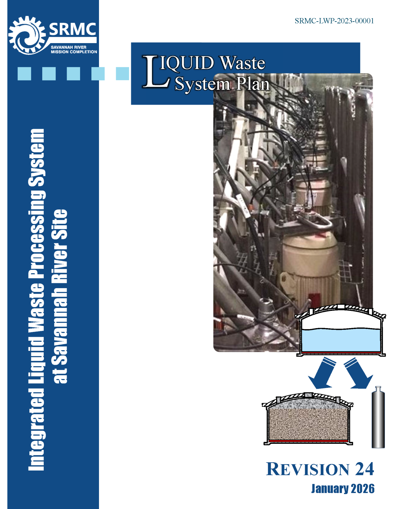 The front page of a Liquid Waste System Plan that the Savannah River Site is using