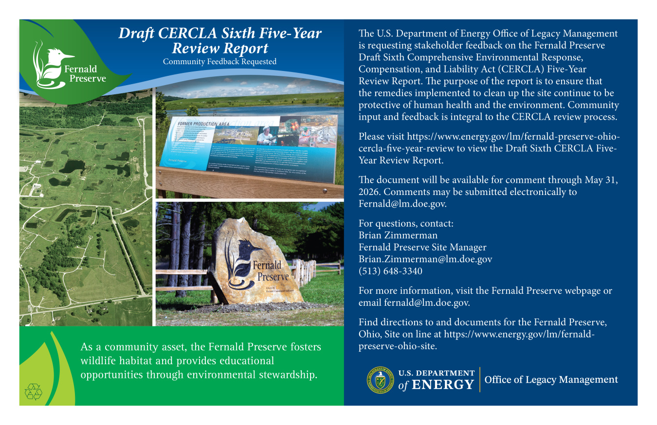CERCLA Sixth Five-Year Review Announcement postcard