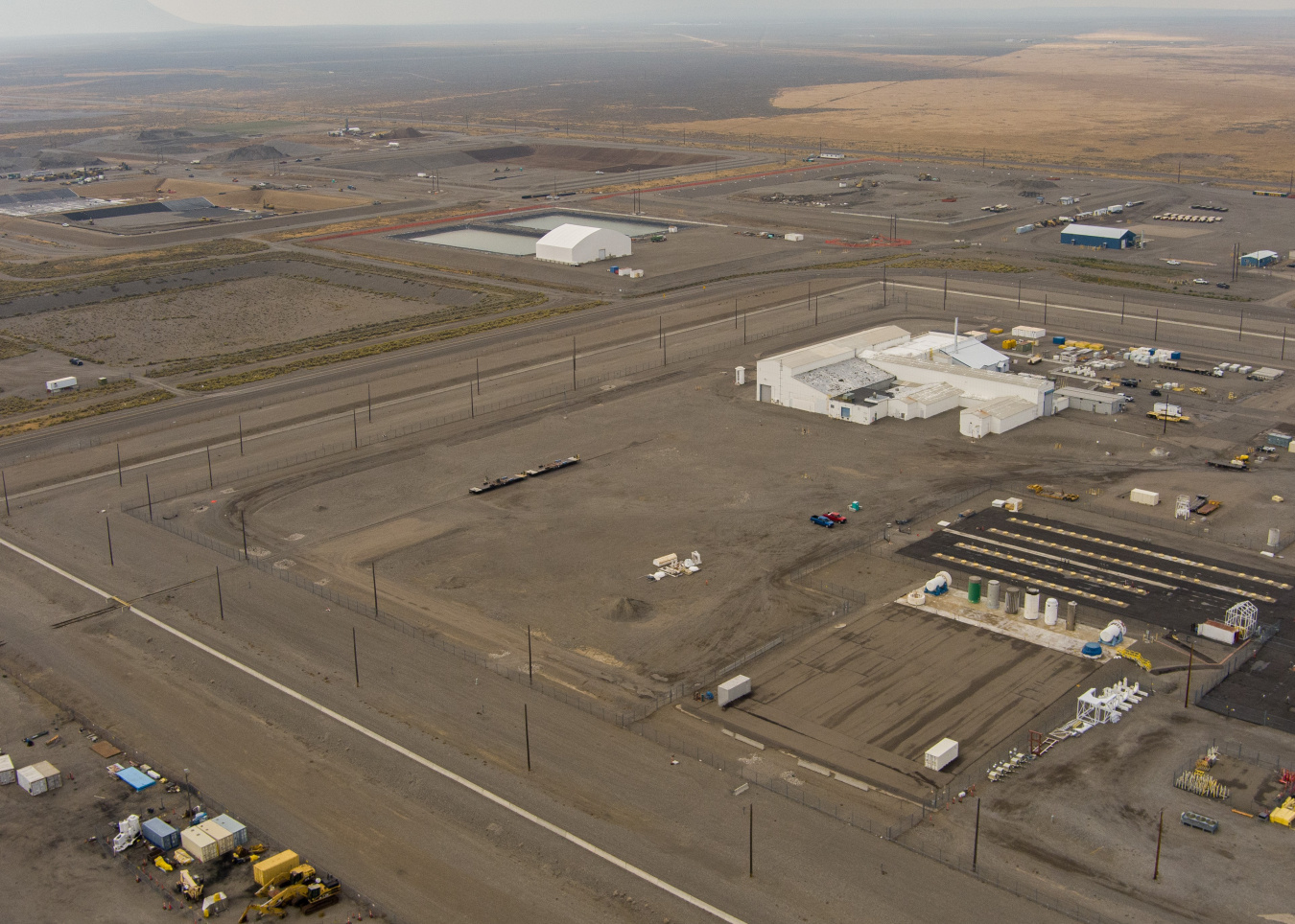 Aerial view of a cleared space at the Idaho Site