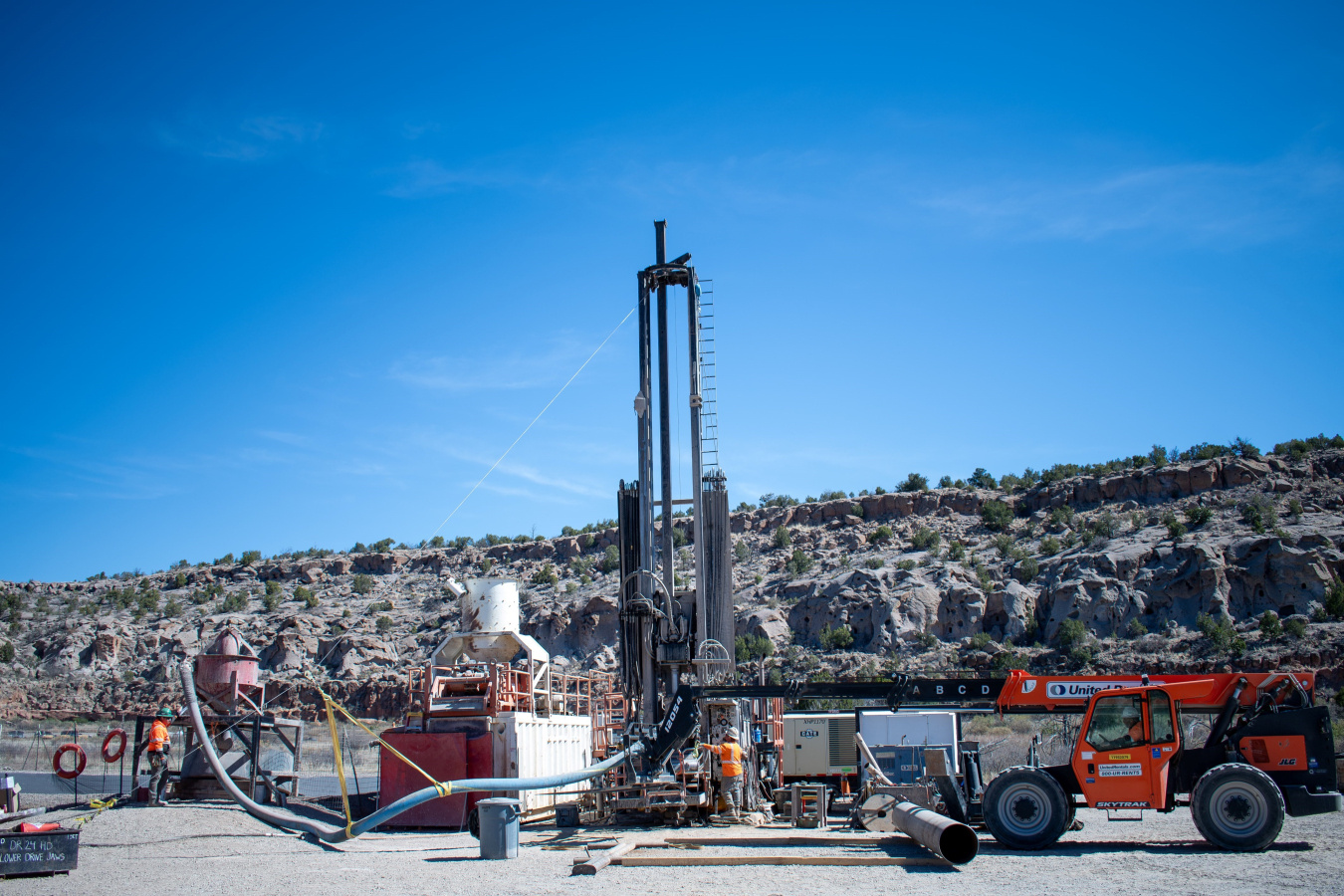 A large drilling well at the Los Alamos Site