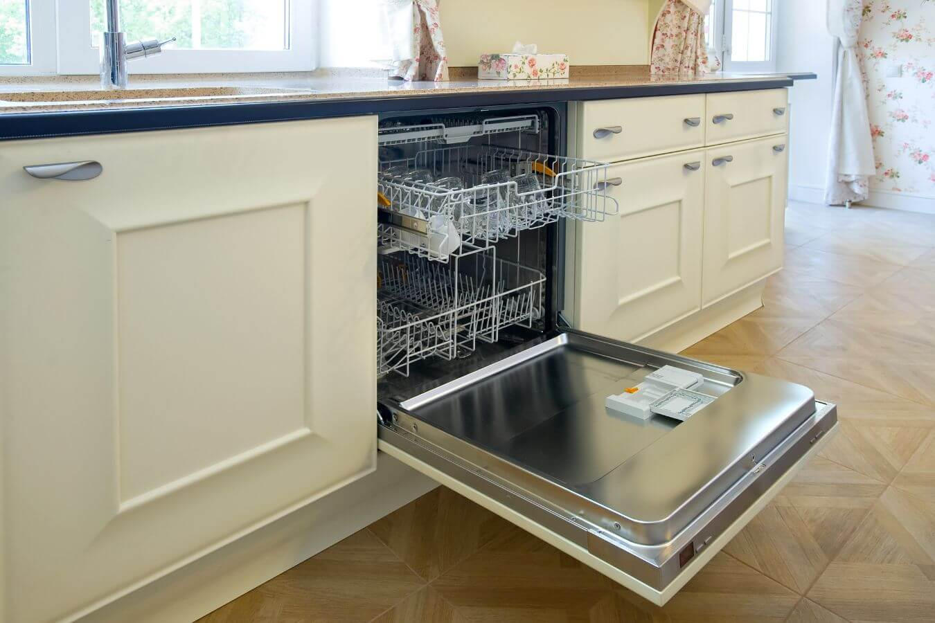 Open dishwasher