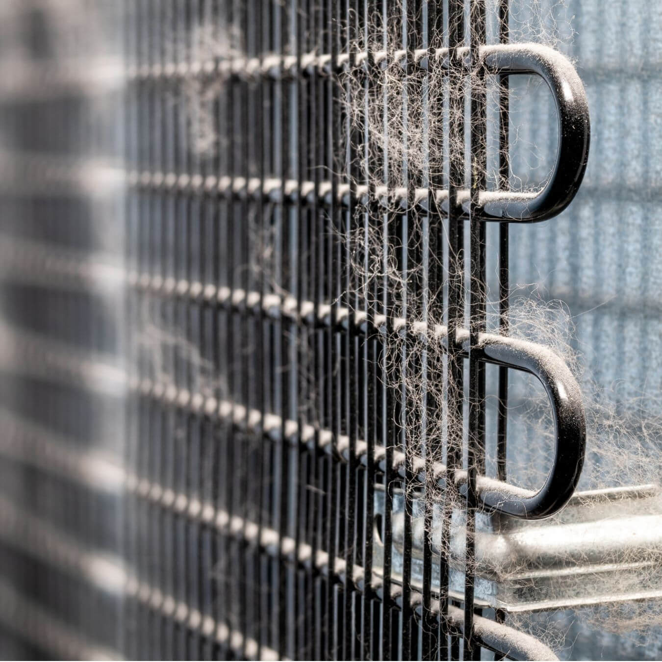 Dusty refrigerator coils