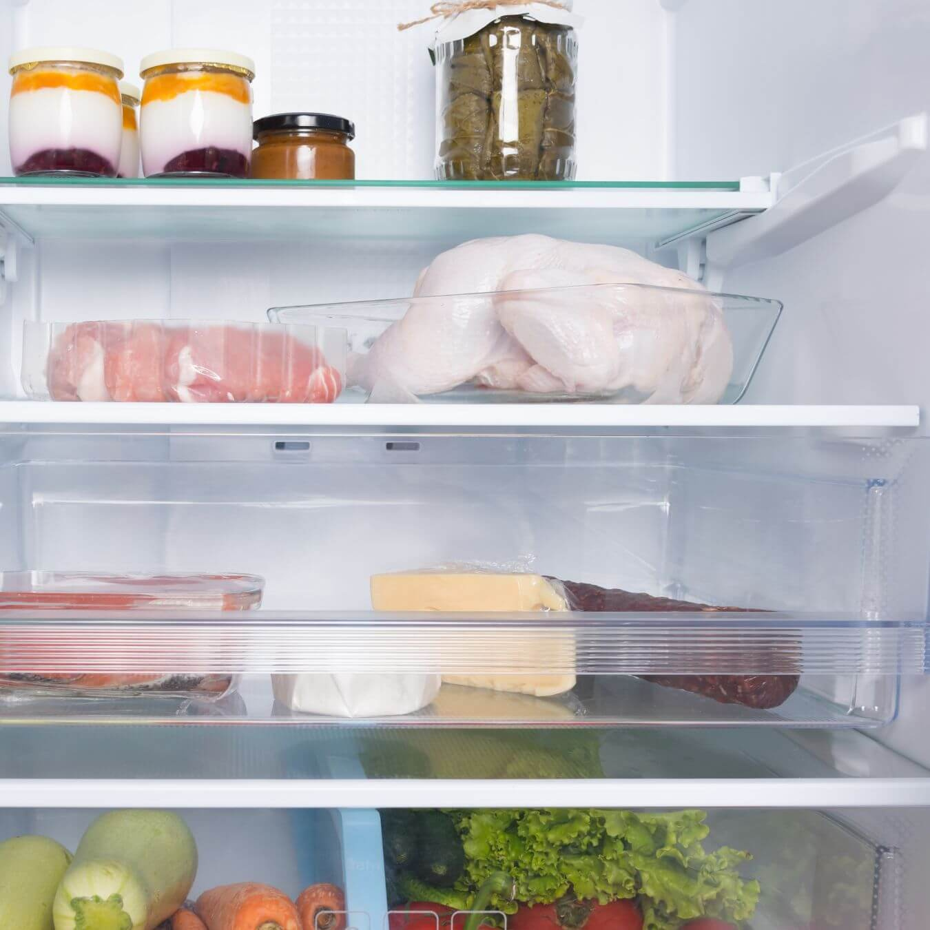 Pantry drawer in a refrigerator