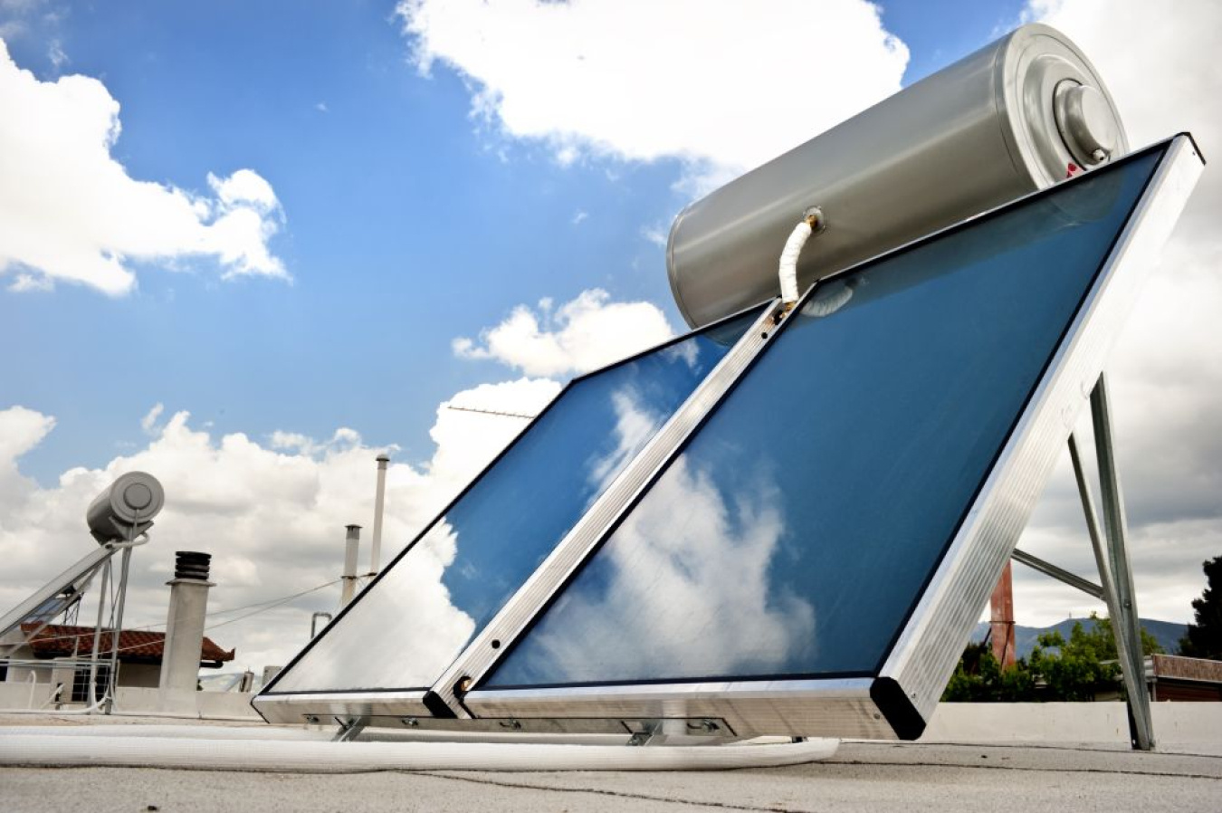 Collectors for solar water heating system