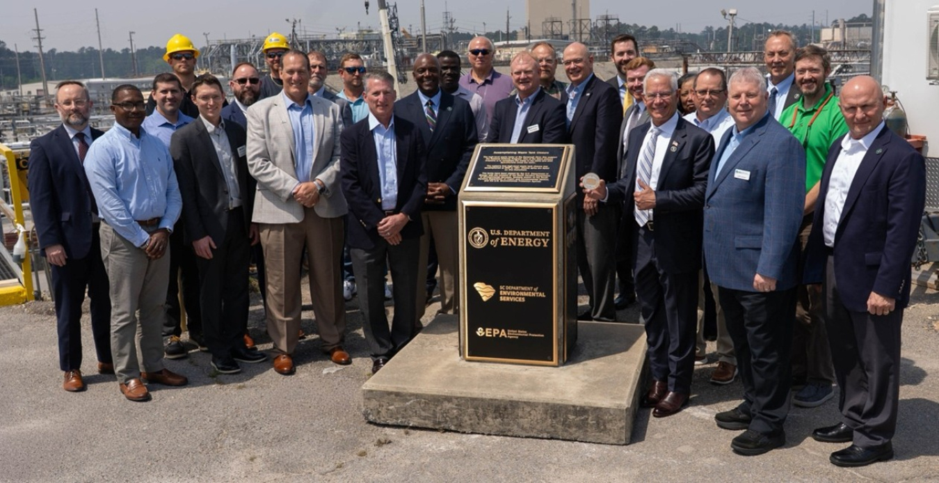Group of professionals pose for a picture at the Savannah River Site