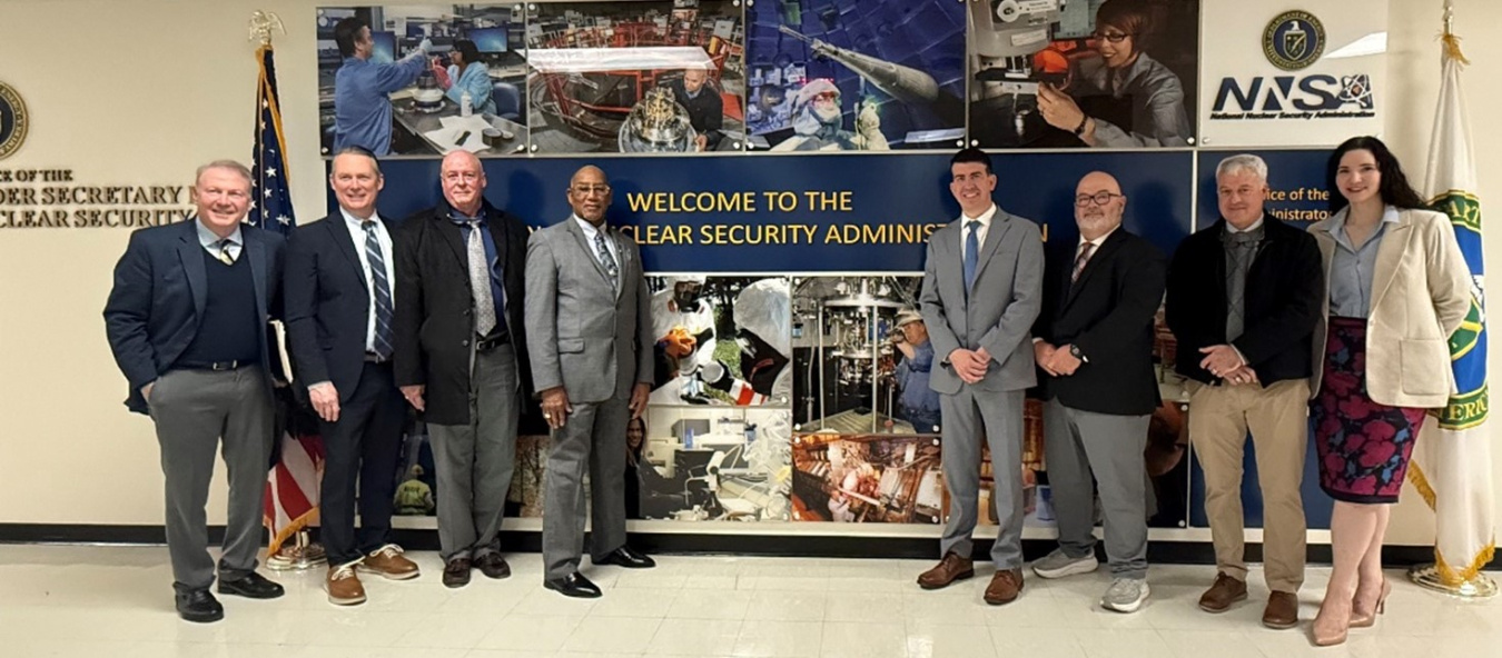 NNSA IGA hosted a meet and greet between Mike Tongour, TCH Group; Jason Semple, Southern Carolina Regional Development Alliance; Roger Riley, Barnwell County Administrator; Freddie Houston, Sr., Barnwell County Council Chairman; Daniel Alexander, Barnwell County Councilman; Michael Beasley, Barnwell County School District; Henry McCormack, Jr., Barnwell County School District, and Amanda Ainley (Quinones), NNSA IGA Office Director.