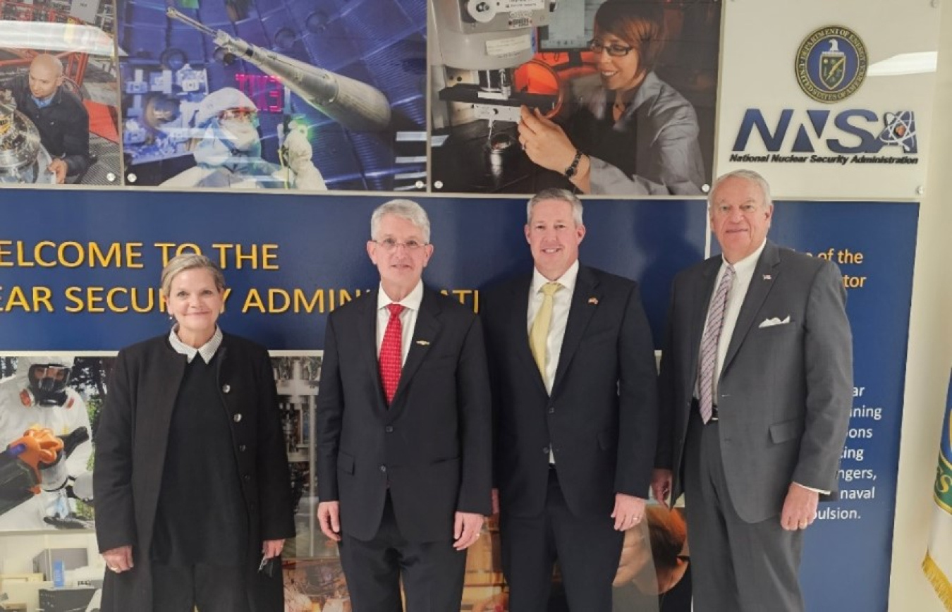 A meet and greet between NNSA Administrator Brandon Williams and county leaders surrounding Y-12 National Security Complex. Attendees included Terry Frank, Anderson County Mayor; Wade Creswell, Roane County Executive; and Mike Magill, Oak Ridge Corridor Development Corporation President.