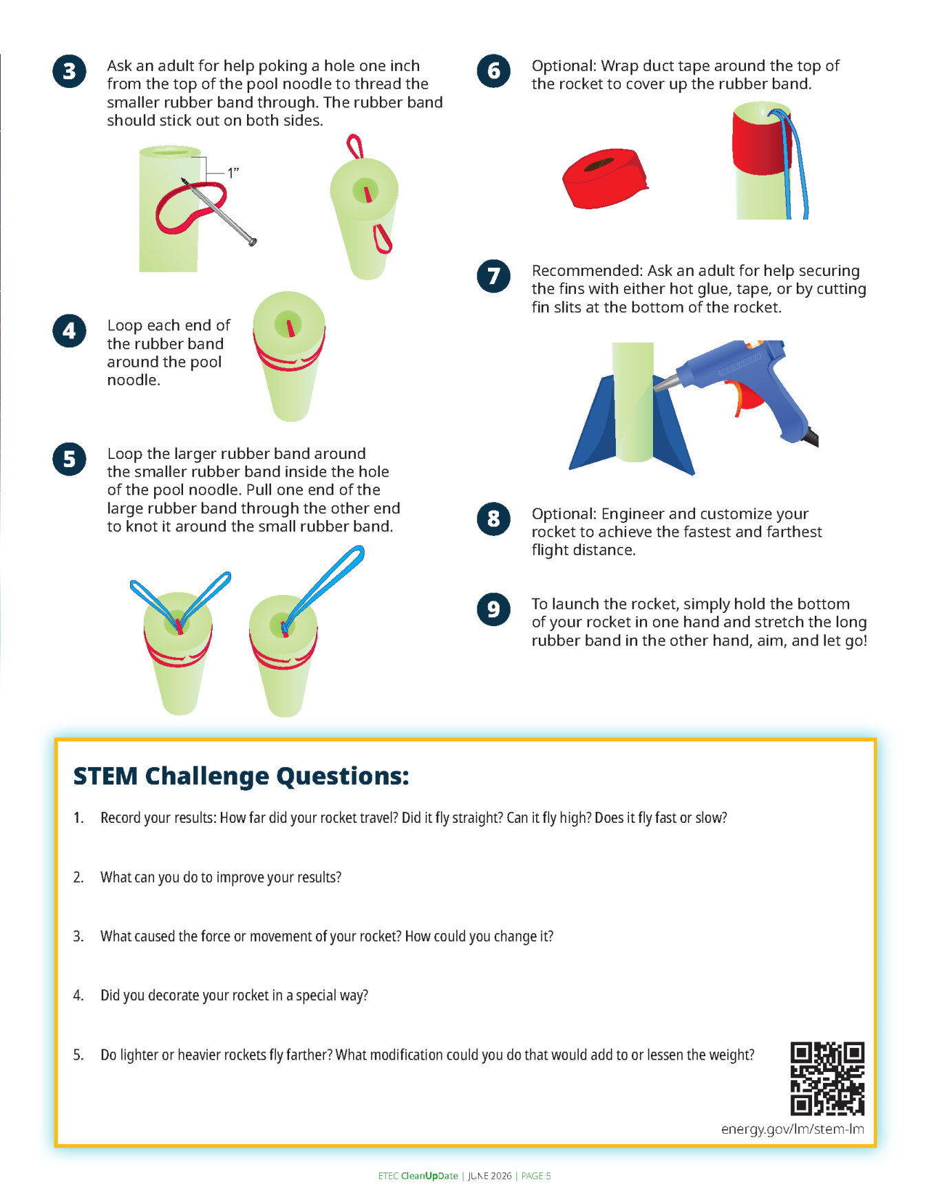 Science Corner: Pool Noodle Rocket 