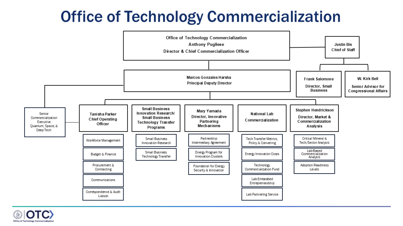 Image of the OTC Org Chart
